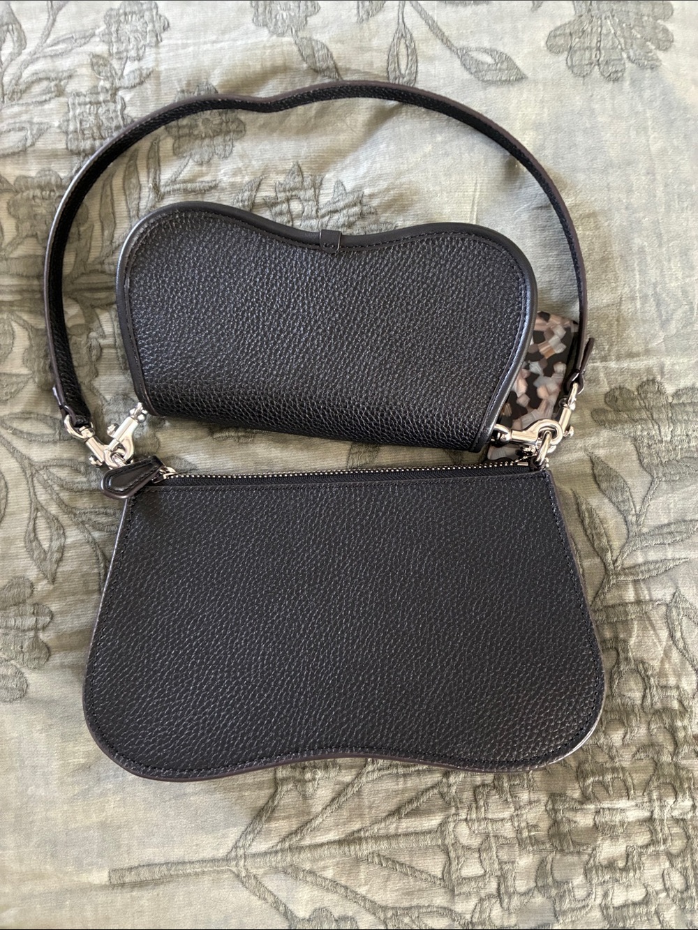 Coach Leather Wavy Double Pouch Bag - Picture 6 of 6